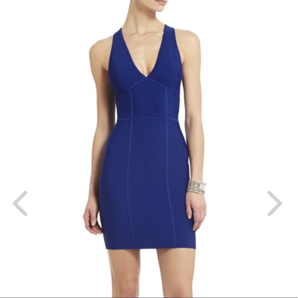 BCBG Maxazria royal blue bandage dress XS
